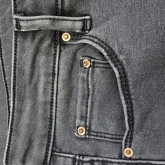 ASOS Slim Gray Black High Rise Denim Mom Jeans Size 28/30 - Picture 7 of 11